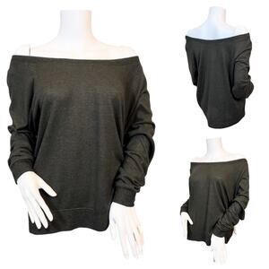 #T70 Nation LTD Raglan Off the Shoulder Sweater SZ M $98